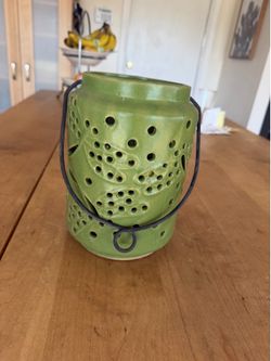 Ceramic Hanging Candleholder Pot 8” Excellent Shape