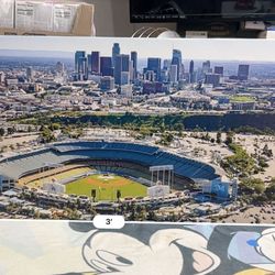 DODGER STADIUM Panoramic Canvas Wall Art Gallery Wrap - Various Sizes and Styles Available 