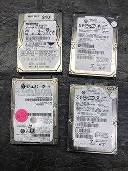 2.5 SATA hard drives $5 each 80GB
