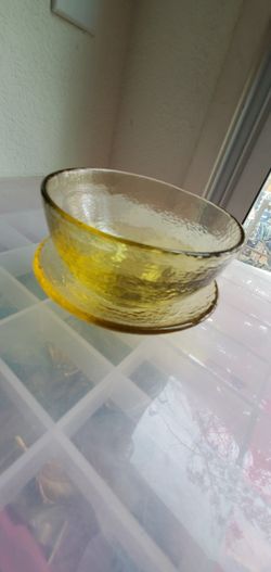 Fire & Light Small Yellow Bowl And Plate