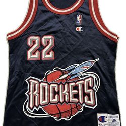 Vintage Champion Houston Rockets Clyde Drexler #22 Jersey Men’s 36 