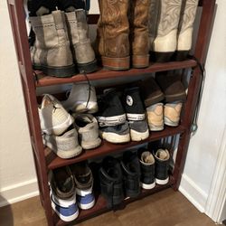 Foldable Wooden Shoe Rack 