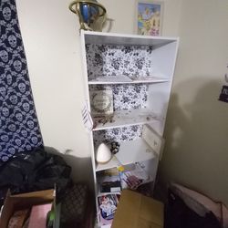 Tall White Narrow Bookcase