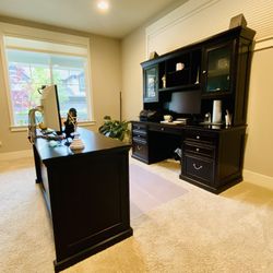 Office Furniture Set ($200 For Desk/ $200 For Credenza With  Hutch)