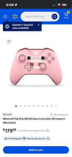 Minecraft Pig Pink XB1 Wireless Controller