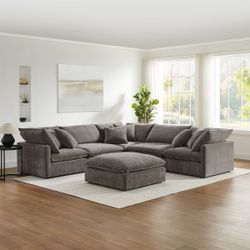Mira 6-piece Fabric Modular Sectional