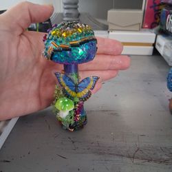 Hand-made Mini Wooden Mushrooms 