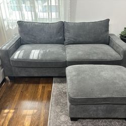 Small Sofa with Ottoman