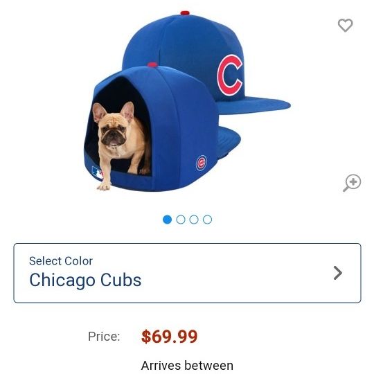 Nap Cap MLB Plush Cat & Dog Bed, Chicago Cubs