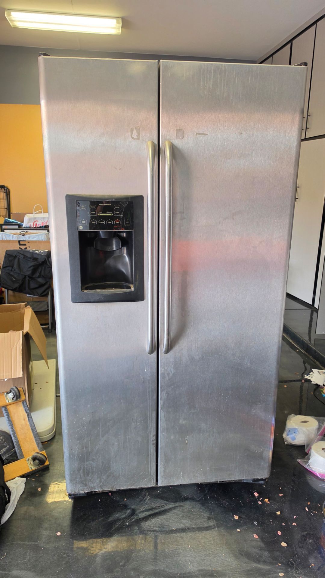 Free!!! Refrigerator double door stainless steel.