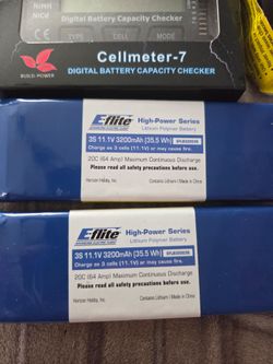 Eflite batteries, charger and  attery tester