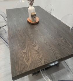 Wood dining table only