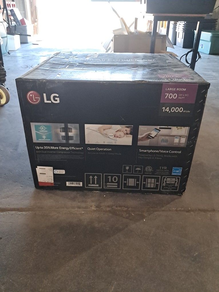 LG 14,000 BTU 115V Window Air Conditioner Cools 700 sq. ft. with Dual inverter, Remote, Wi-Fi and Dehumidifier in White