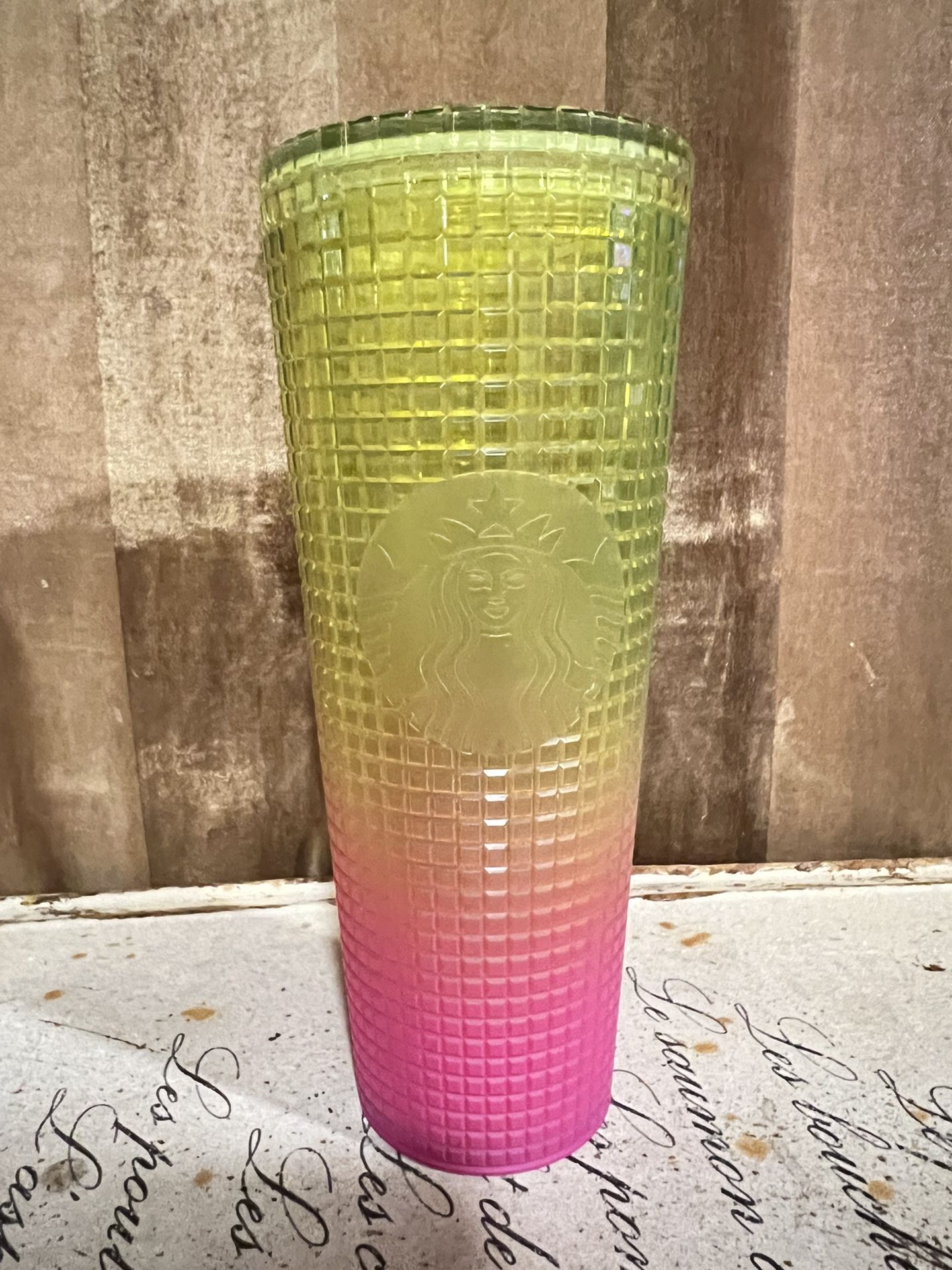 Starbucks Lemon Prism Spray Pink Gradient Ombre Summer