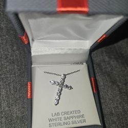 18"  Silver Chain With Cross Pendant 