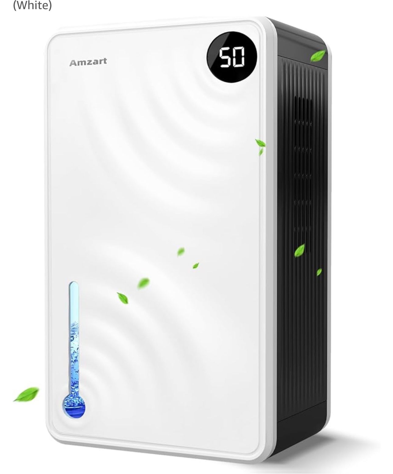 KeepGlad (1000 Sq.Ft) Dehumidifier for Home with Humidity Display and 118 OZ Water Tank (White)