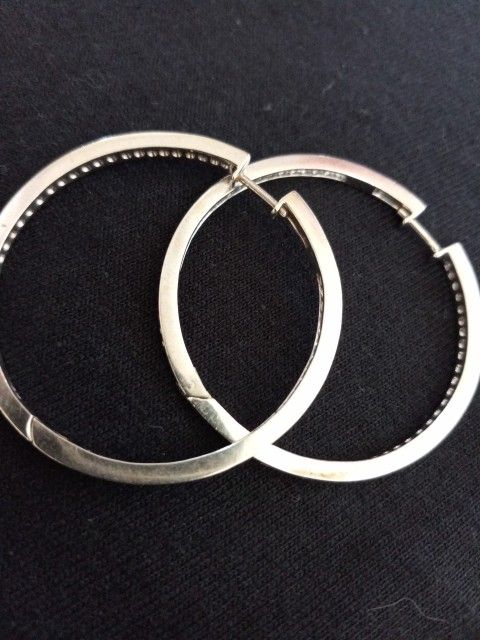 Diamond Gold White Earrings With Diamonds