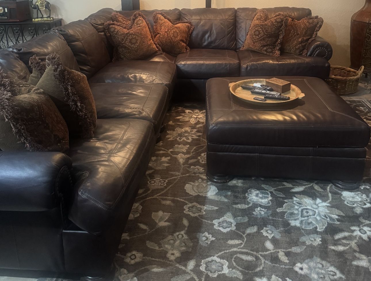 North Shore Leather Sectional