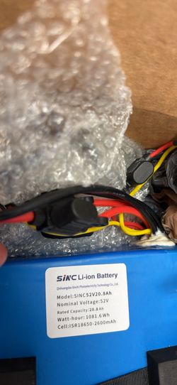52V 20.8Ah Lithium Battery Pack – 1081Wh E-bike / Scooter Battery