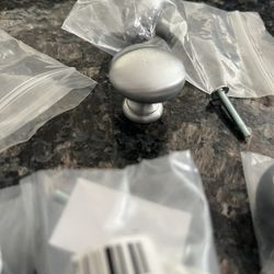 Brushed Stainless Steel Cabinet Knobs