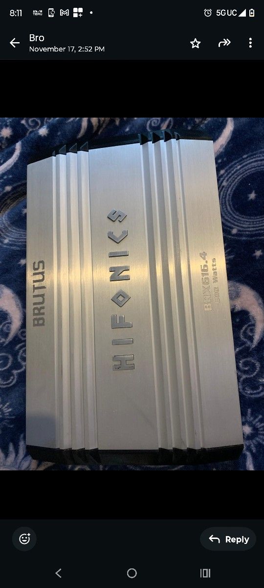 Brutus Hifonics 600 Watt Car Stereo Amplifier