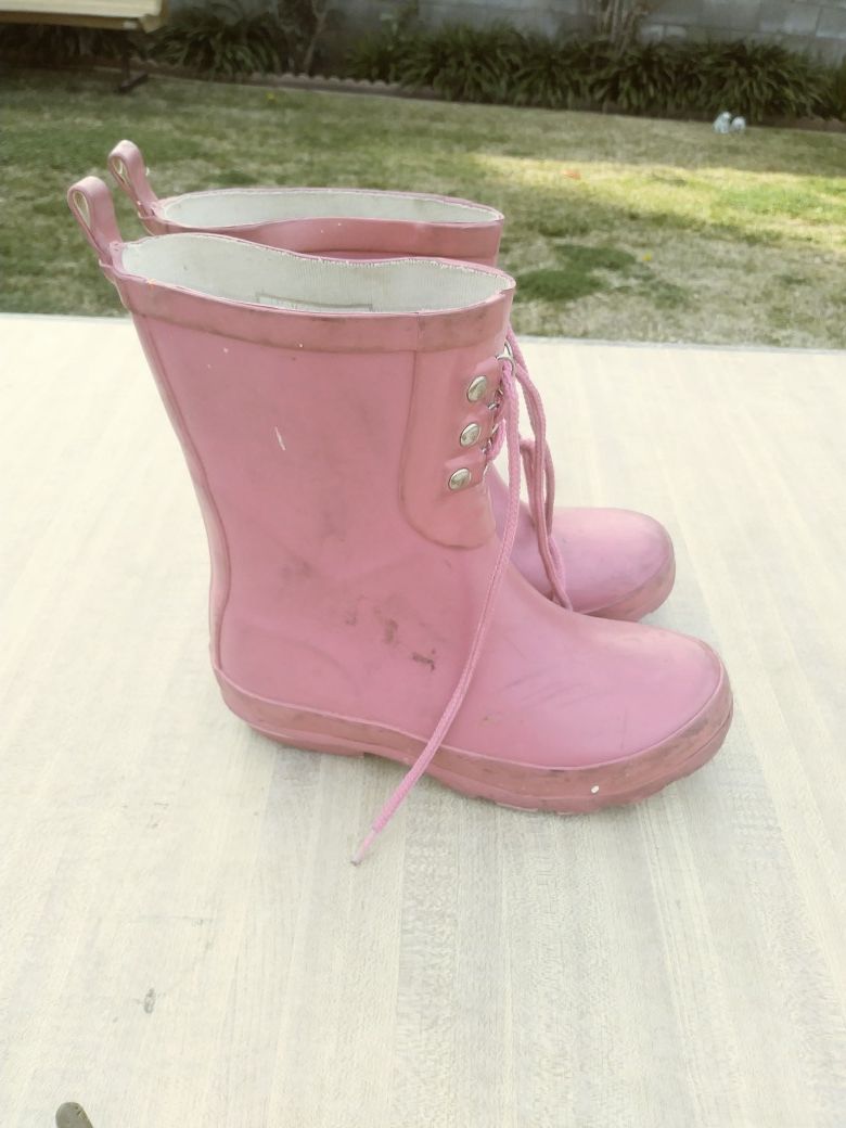 Girls Gap bubblegum pink rainboots