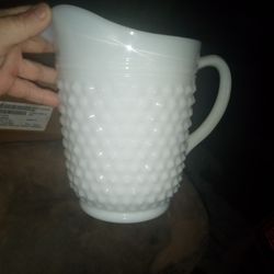 Milk glass  pitcher