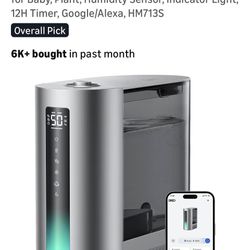🌫️ Dreo 6L Smart Warm & Cool Mist Humidifier – HM713S (Alexa + Google Compatible) 🆕 Brand New in Box – Never Used!  💰 Price: $50 or best offer 💲 M