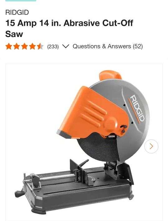 Ridgid 14 Inch Chop Saw