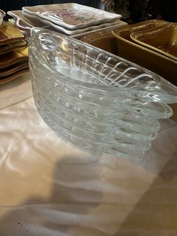 Set Of 6 Glass Serving Bowls