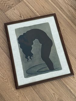 Diego Rivera Lithograph, "Bathing Woman," 1937