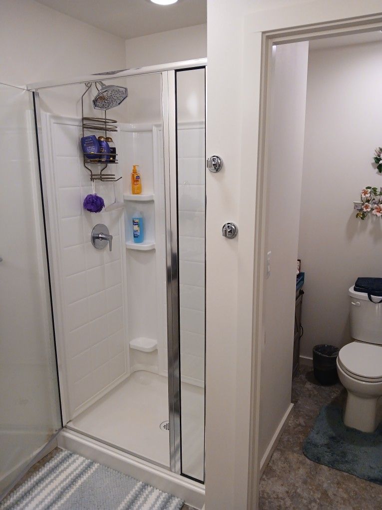 Shower Surround With Glass Door