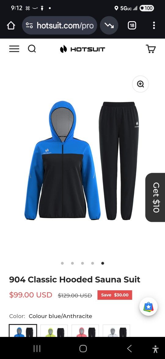 women's med hot suit