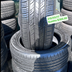 Set of four used 215/65R17 $300