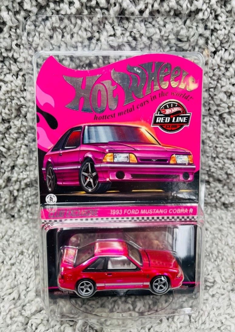 Hot Wheels Red Line Club 1993 Ford Mustang Cobra R Pink Edition 2024