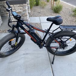 Fat tire electric mountain bike, 750 watt
