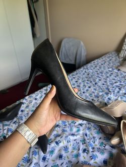 Semi Used Women’s Black Pointy Heels, Zapatillas De Mujer