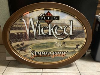 Pete’s Wicked Ale 1997 Mirrored Sign 