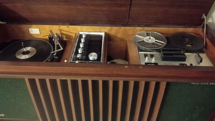 Stereo with reel to reel tape, radio and record player