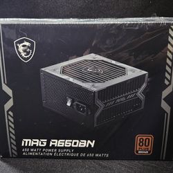 MSI MAG A650BN, Non-Modular Compact 650W Power Supply, 80+ Bronze, Low-Noise Fan, Active PFC Design