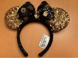 Disney Black & Gold Sequin ears