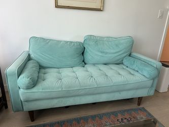 BLUE 2 SEATER COUCH