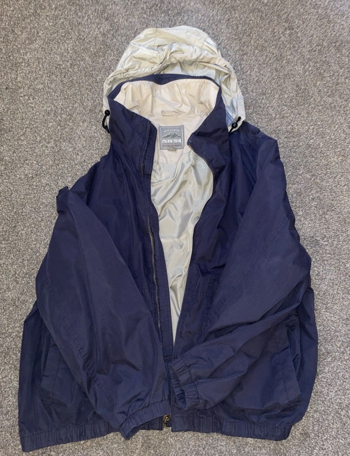 Pacific Trail Jacket Men's Large Blue Stain Stopper Parka Coat Vintage