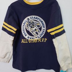 Carter’s Boys Long Sleeve Shirt, Size 4, Half Off And New With Tags 