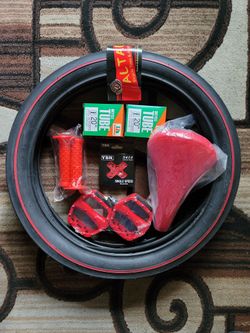 NEW Bicycle Bmx Parts Bundle 20" Red