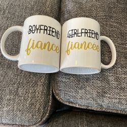 Fiance Fiancee Couple Coffee Mug Husband and Wife Mugs Couple Cup Set of 2 Mug His and Her Gift For Valentine’s Day Wedding Engagement Anniversary New