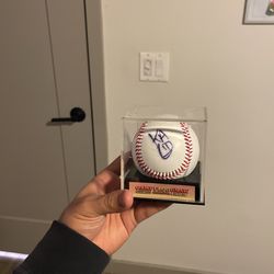 Kevin Abstract Autographed Baseball