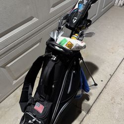 Bridgestone Golf Bag & Clubs, Balls Etc 