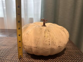 New Fall Decor Pumpkin- White And Gold 
