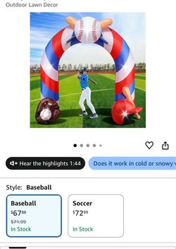 Baseball arch